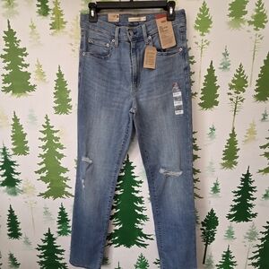 Levi's 30x32 724 Light Blue Slim Straight Jeans